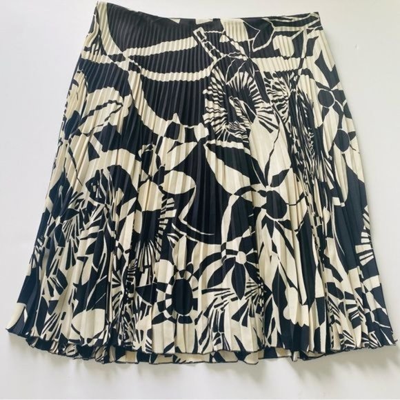 Ralph Lauren Collection Floral Pleated Midi Skirt Silk Size 10 - Picture 13 of 13